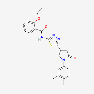 N-{5-[1-(3,4-dimethylphenyl)-5-oxopyrrolidin-3-yl]-1,3,4-thiadiazol-2-yl}-2-ethoxybenzamide