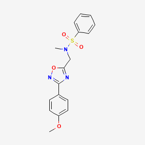 molecular formula C17H17N3O4S B11370054 N-{[3-(4-methoxyphenyl)-1,2,4-oxadiazol-5-yl]methyl}-N-methylbenzenesulfonamide 