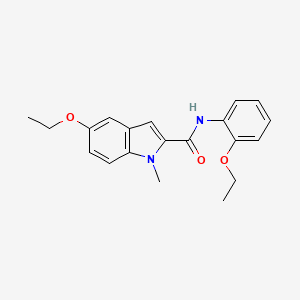 molecular formula C20H22N2O3 B11370059 5-ethoxy-N-(2-ethoxyphenyl)-1-methyl-1H-indole-2-carboxamide 