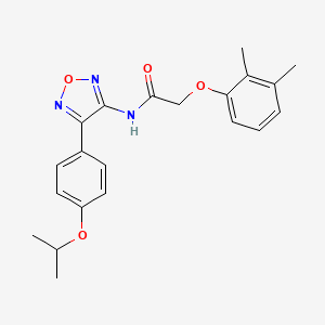 molecular formula C21H23N3O4 B11370060 2-(2,3-dimethylphenoxy)-N-{4-[4-(propan-2-yloxy)phenyl]-1,2,5-oxadiazol-3-yl}acetamide 