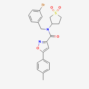 N-(3-bromobenzyl)-N-(1,1-dioxidotetrahydrothiophen-3-yl)-5-(4-methylphenyl)-1,2-oxazole-3-carboxamide