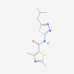 2,4-dimethyl-N-[5-(2-methylpropyl)-1,3,4-thiadiazol-2-yl]-1,3-thiazole-5-carboxamide