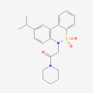 2-(9-Isopropyl-5,5-dioxido-6H-dibenzo[C,E][1,2]thiazin-6-YL)-1-(1-piperidinyl)ethanone