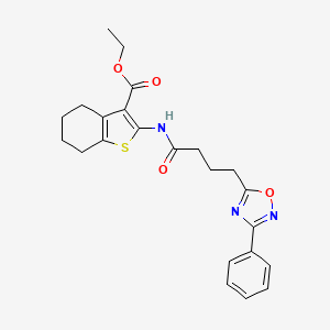 Ethyl 2-{[4-(3-phenyl-1,2,4-oxadiazol-5-yl)butanoyl]amino}-4,5,6,7-tetrahydro-1-benzothiophene-3-carboxylate