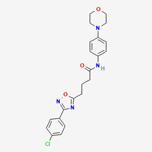 4-[3-(4-chlorophenyl)-1,2,4-oxadiazol-5-yl]-N-[4-(morpholin-4-yl)phenyl]butanamide