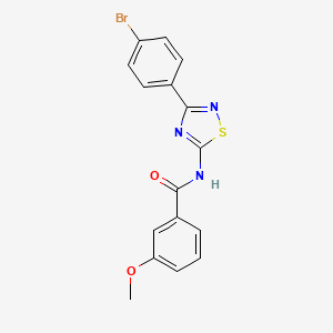 N-[3-(4-bromophenyl)-1,2,4-thiadiazol-5-yl]-3-methoxybenzamide