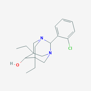 2-(2-Chlorophenyl)-5,7-diethyl-1,3-diazatricyclo[3.3.1.1~3,7~]decan-6-ol