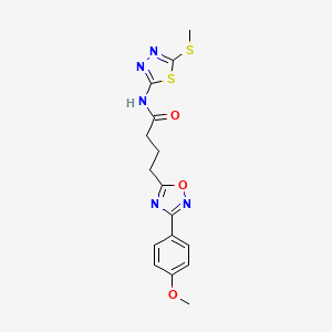 4-[3-(4-methoxyphenyl)-1,2,4-oxadiazol-5-yl]-N-[5-(methylsulfanyl)-1,3,4-thiadiazol-2-yl]butanamide