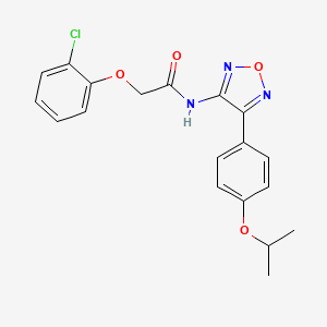 molecular formula C19H18ClN3O4 B11370187 2-(2-chlorophenoxy)-N-{4-[4-(propan-2-yloxy)phenyl]-1,2,5-oxadiazol-3-yl}acetamide 