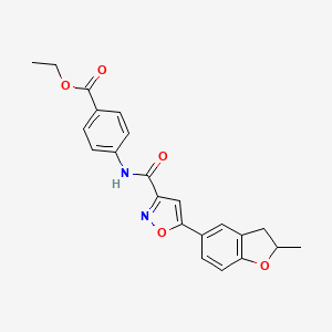 Ethyl 4-({[5-(2-methyl-2,3-dihydro-1-benzofuran-5-yl)-1,2-oxazol-3-yl]carbonyl}amino)benzoate