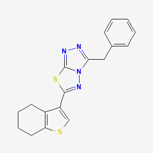 3-Benzyl-6-(4,5,6,7-tetrahydro-1-benzothiophen-3-yl)-[1,2,4]triazolo[3,4-b][1,3,4]thiadiazole