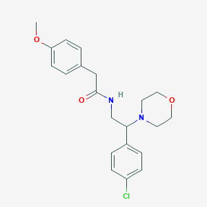 N-[2-(4-chlorophenyl)-2-(morpholin-4-yl)ethyl]-2-(4-methoxyphenyl)acetamide