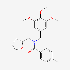 4-methyl-N-(tetrahydrofuran-2-ylmethyl)-N-(3,4,5-trimethoxybenzyl)benzamide