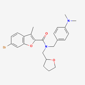 6-bromo-N-[4-(dimethylamino)benzyl]-3-methyl-N-(tetrahydrofuran-2-ylmethyl)-1-benzofuran-2-carboxamide