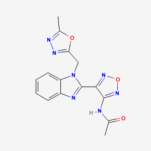 N-(4-{1-[(5-methyl-1,3,4-oxadiazol-2-yl)methyl]-1H-benzimidazol-2-yl}-1,2,5-oxadiazol-3-yl)acetamide