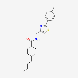 4-butyl-N-{[2-(4-methylphenyl)-1,3-thiazol-4-yl]methyl}cyclohexanecarboxamide