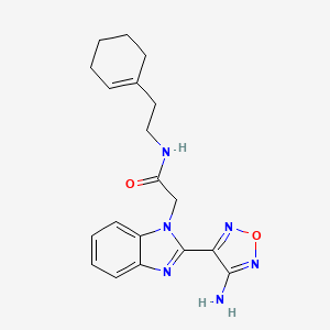 2-[2-(4-amino-1,2,5-oxadiazol-3-yl)-1H-benzimidazol-1-yl]-N-[2-(cyclohex-1-en-1-yl)ethyl]acetamide