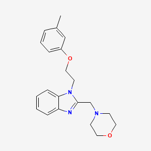 1-[2-(3-methylphenoxy)ethyl]-2-(morpholin-4-ylmethyl)-1H-benzimidazole