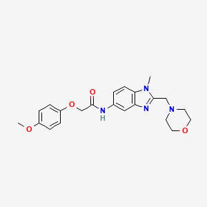 2-(4-methoxyphenoxy)-N-[1-methyl-2-(morpholin-4-ylmethyl)-1H-benzimidazol-5-yl]acetamide