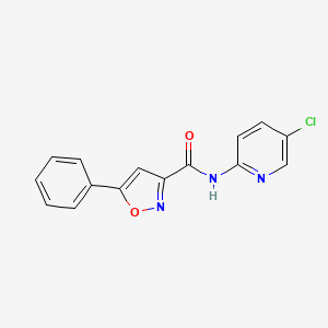 molecular formula C15H10ClN3O2 B11370437 N-(5-chloropyridin-2-yl)-5-phenyl-1,2-oxazole-3-carboxamide 