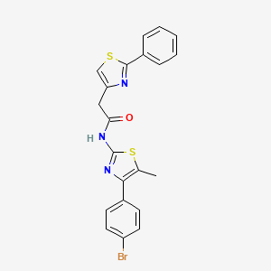 N-[4-(4-bromophenyl)-5-methyl-1,3-thiazol-2-yl]-2-(2-phenyl-1,3-thiazol-4-yl)acetamide