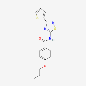 4-propoxy-N-[3-(thiophen-2-yl)-1,2,4-thiadiazol-5-yl]benzamide