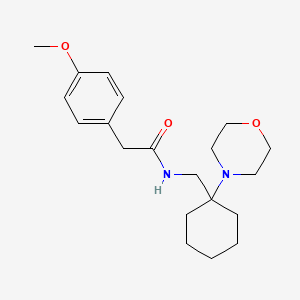 2-(4-methoxyphenyl)-N-[(1-morpholin-4-ylcyclohexyl)methyl]acetamide