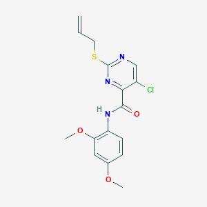 5-chloro-N-(2,4-dimethoxyphenyl)-2-(prop-2-en-1-ylsulfanyl)pyrimidine-4-carboxamide