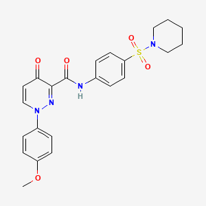 molecular formula C23H24N4O5S B11370502 1-(4-methoxyphenyl)-4-oxo-N-[4-(piperidin-1-ylsulfonyl)phenyl]-1,4-dihydropyridazine-3-carboxamide 