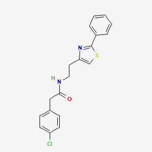 2-(4-chlorophenyl)-N-[2-(2-phenyl-1,3-thiazol-4-yl)ethyl]acetamide