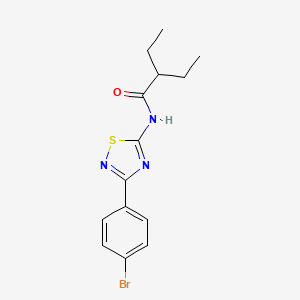 molecular formula C14H16BrN3OS B11370518 N-[3-(4-bromophenyl)-1,2,4-thiadiazol-5-yl]-2-ethylbutanamide 