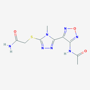 N-(4-{5-[(2-amino-2-oxoethyl)sulfanyl]-4-methyl-4H-1,2,4-triazol-3-yl}-1,2,5-oxadiazol-3-yl)acetamide