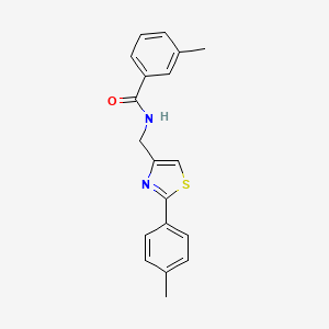 molecular formula C19H18N2OS B11370531 3-methyl-N-{[2-(4-methylphenyl)-1,3-thiazol-4-yl]methyl}benzamide 