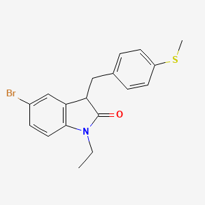 5-bromo-1-ethyl-3-[4-(methylsulfanyl)benzyl]-1,3-dihydro-2H-indol-2-one