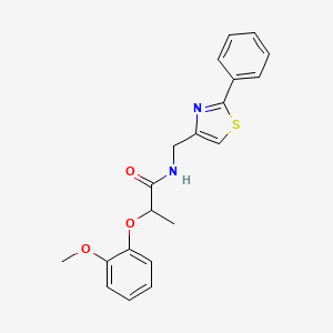 2-(2-methoxyphenoxy)-N-[(2-phenyl-1,3-thiazol-4-yl)methyl]propanamide