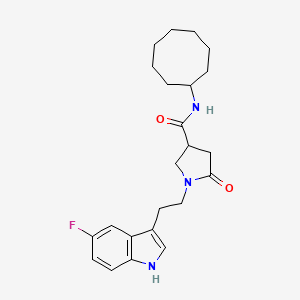 N-cyclooctyl-1-[2-(5-fluoro-1H-indol-3-yl)ethyl]-5-oxopyrrolidine-3-carboxamide