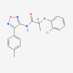 2-(2-chlorophenoxy)-N-[4-(4-methylphenyl)-1,2,5-oxadiazol-3-yl]propanamide