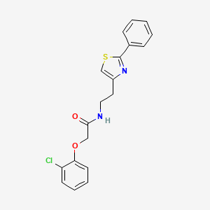 2-(2-chlorophenoxy)-N-[2-(2-phenyl-1,3-thiazol-4-yl)ethyl]acetamide