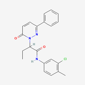 N-(3-chloro-4-methylphenyl)-2-(6-oxo-3-phenylpyridazin-1(6H)-yl)butanamide