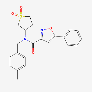 N-(1,1-dioxidotetrahydrothiophen-3-yl)-N-(4-methylbenzyl)-5-phenyl-1,2-oxazole-3-carboxamide