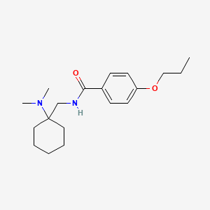 molecular formula C19H30N2O2 B11370665 N-{[1-(dimethylamino)cyclohexyl]methyl}-4-propoxybenzamide 