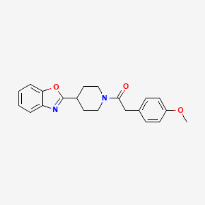 2-{1-[(4-Methoxyphenyl)acetyl]piperidin-4-yl}-1,3-benzoxazole