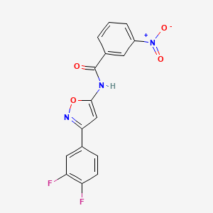 N-[3-(3,4-difluorophenyl)-1,2-oxazol-5-yl]-3-nitrobenzamide