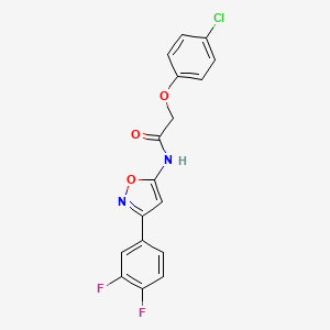 molecular formula C17H11ClF2N2O3 B11370686 2-(4-chlorophenoxy)-N-[3-(3,4-difluorophenyl)-1,2-oxazol-5-yl]acetamide 