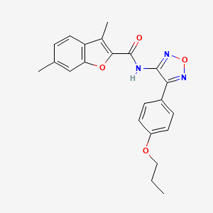 3,6-dimethyl-N-[4-(4-propoxyphenyl)-1,2,5-oxadiazol-3-yl]-1-benzofuran-2-carboxamide