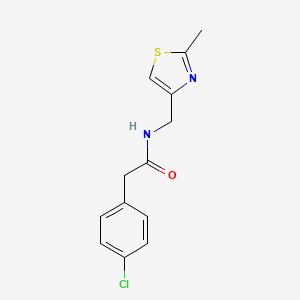 2-(4-chlorophenyl)-N-[(2-methyl-1,3-thiazol-4-yl)methyl]acetamide