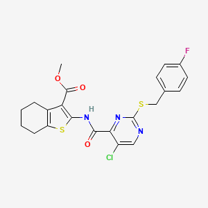 Methyl 2-[({5-chloro-2-[(4-fluorobenzyl)sulfanyl]pyrimidin-4-yl}carbonyl)amino]-4,5,6,7-tetrahydro-1-benzothiophene-3-carboxylate