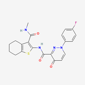 molecular formula C21H19FN4O3S B11370704 1-(4-fluorophenyl)-N-[3-(methylcarbamoyl)-4,5,6,7-tetrahydro-1-benzothiophen-2-yl]-4-oxo-1,4-dihydropyridazine-3-carboxamide 