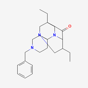 1'-benzyl-5,7-diethyl-6H-spiro[1,3-diazatricyclo[3.3.1.1~3,7~]decane-2,4'-piperidin]-6-one