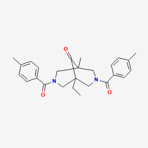 1-Ethyl-5-methyl-3,7-bis(4-methylbenzoyl)-3,7-diazabicyclo[3.3.1]nonan-9-one